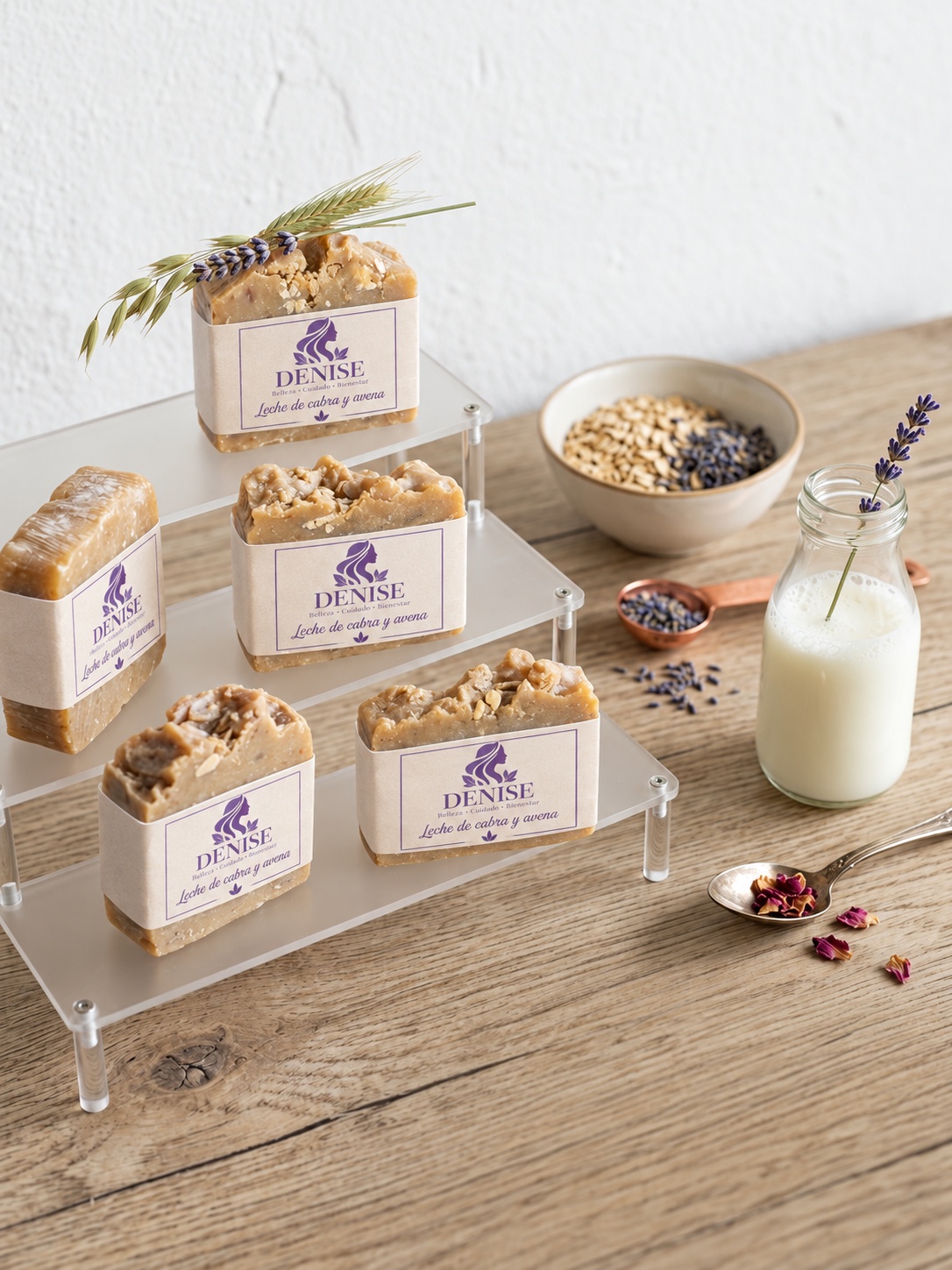 Jabones artesanales de avena y leche de cabra de Denise
